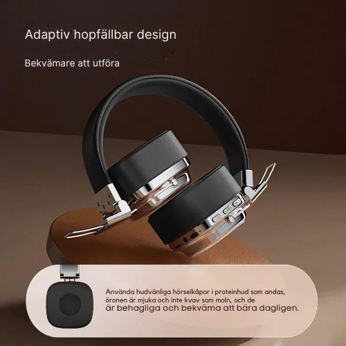 "2024:s Coolaste Retro-Hörlurar – Trådlösa, Hopfällbara Bluetooth 5.3 med Kristallklart Ljud"