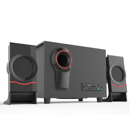 2.1 Trädesign Bluetooth Subwoofer Högtalarsystem – För Mobil, Dator & TV