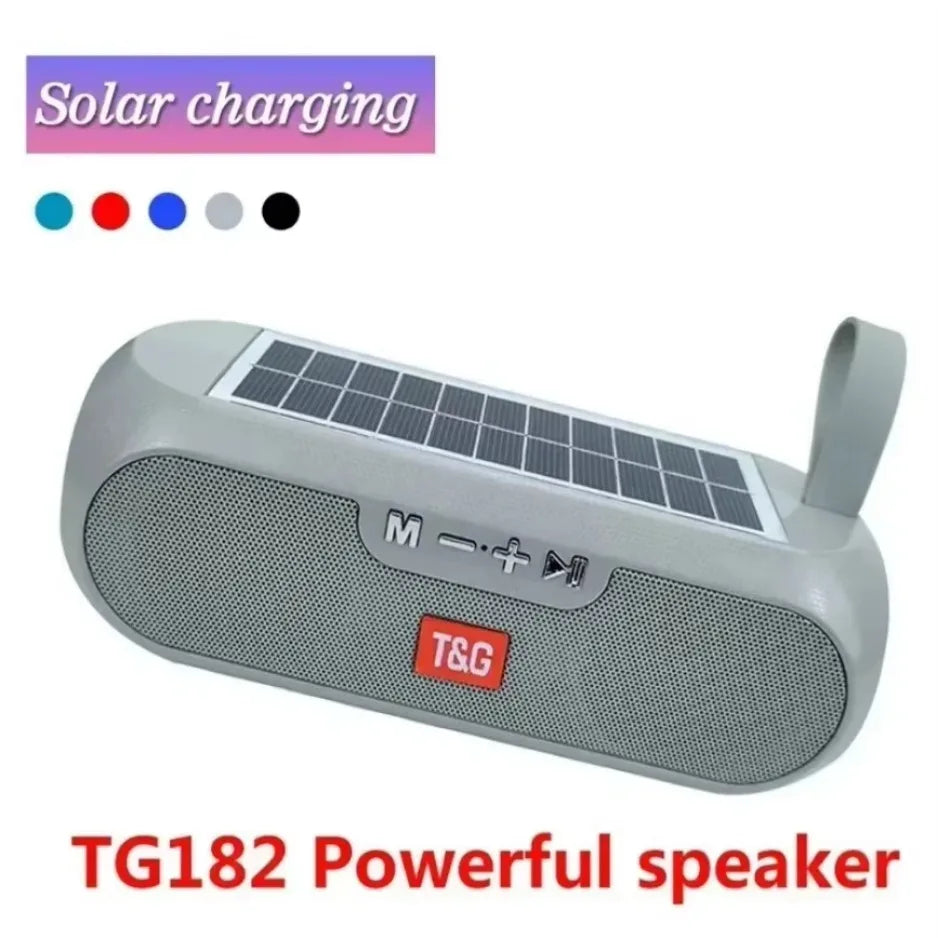 TG182 Solar Boombox – Vattentålig 10W Trådlös Högtalare med Solpanel, FM-radio & USB