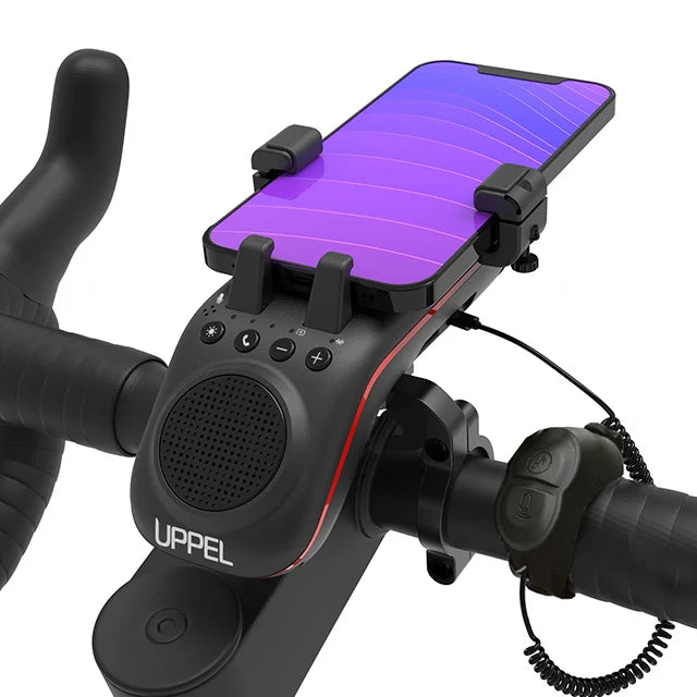 10-i-1 Cykellampa med Mobilhållare & Bluetooth-högtalare