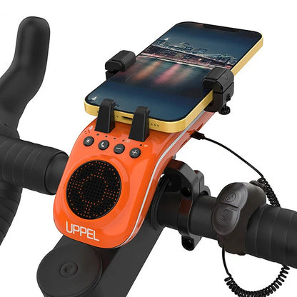 10-i-1 Cykellampa med Mobilhållare & Bluetooth-högtalare