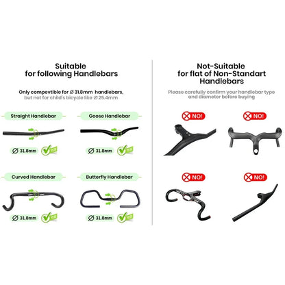 10-i-1 Cykellampa med Mobilhållare & Bluetooth-högtalare