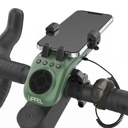 10-i-1 Cykellampa med Mobilhållare & Bluetooth-högtalare